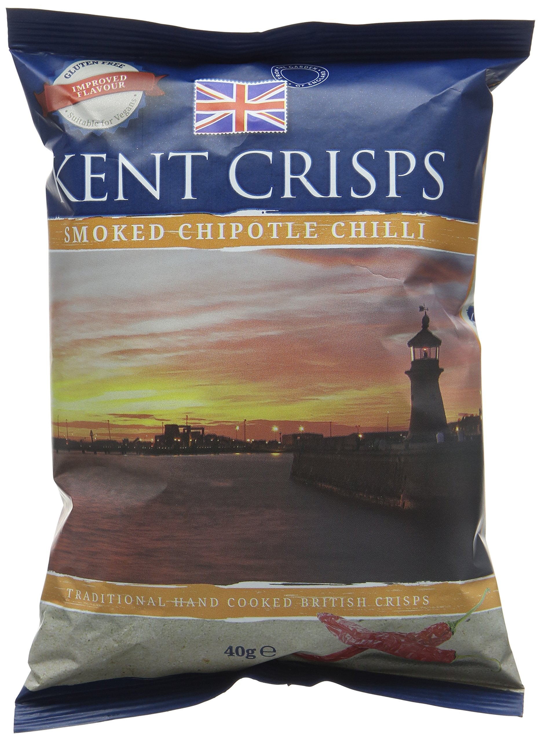 Kent Crisps Smoked Chipotle Chilli 40 g (Pack of 20)