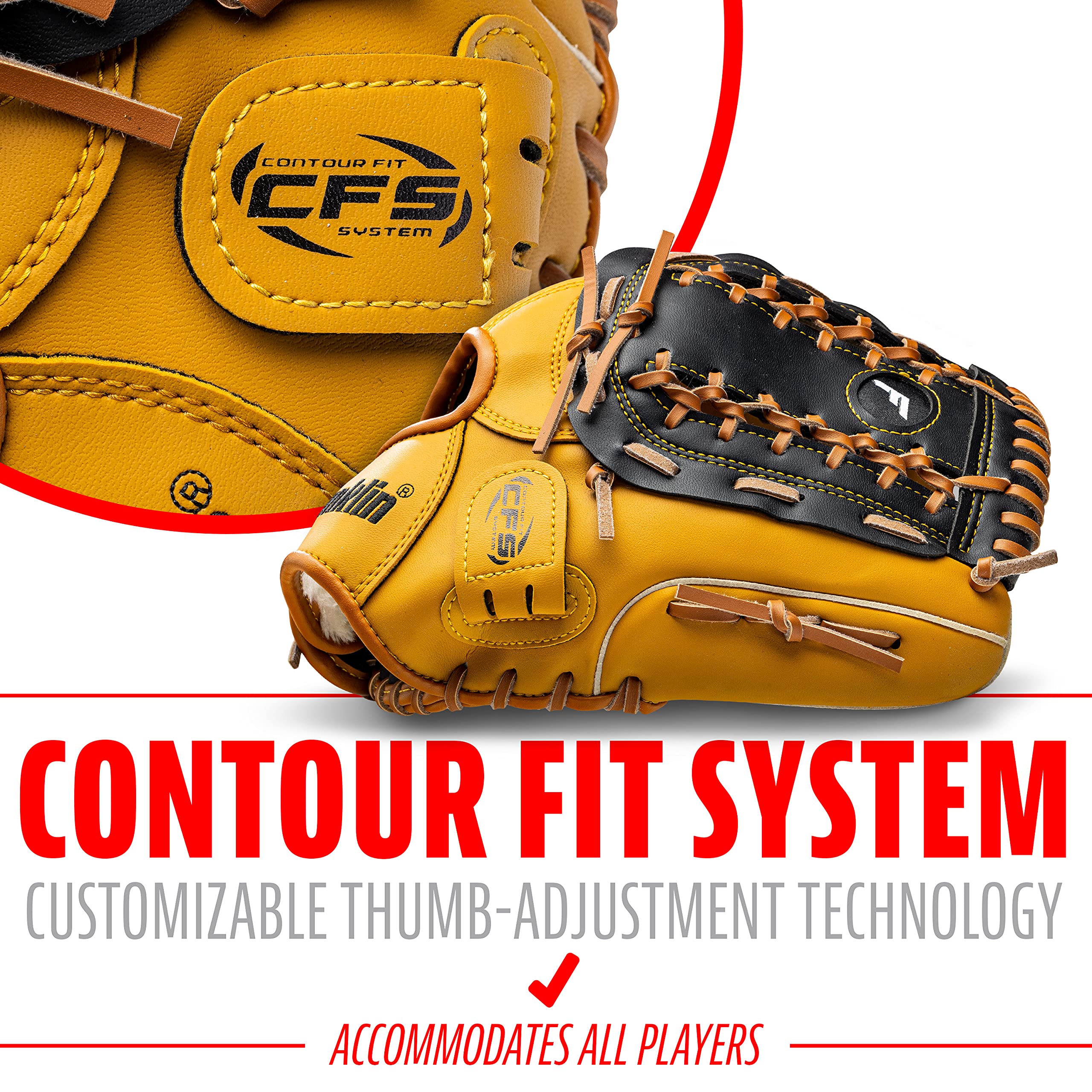 Franklin Sports Baseball and Softball Glove - Field Master - Baseball and Softball Mitt, 12" - Trapeze Web, Tan