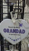 CERAMIC HEARTS - HANDCRAFTED - LOVE - SPECIAL GRANDAD "THERE IS NO OTHER GRANDAD AS SPECIAL AS YOU