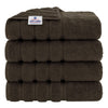 American Soft Linen Luxury 4 Piece Bath Towel Set, 100% Cotton Turkish Bath Towels for Bathroom, 27x54 in Extra Large Bathroom Shower Towels, Brown
