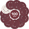 STEBRUAM 100PCS 125mm Sanding Discs 40 Grit, 5 Inch 8 Hole Hook and Loop Sanding Pads for Random Orbital Sander