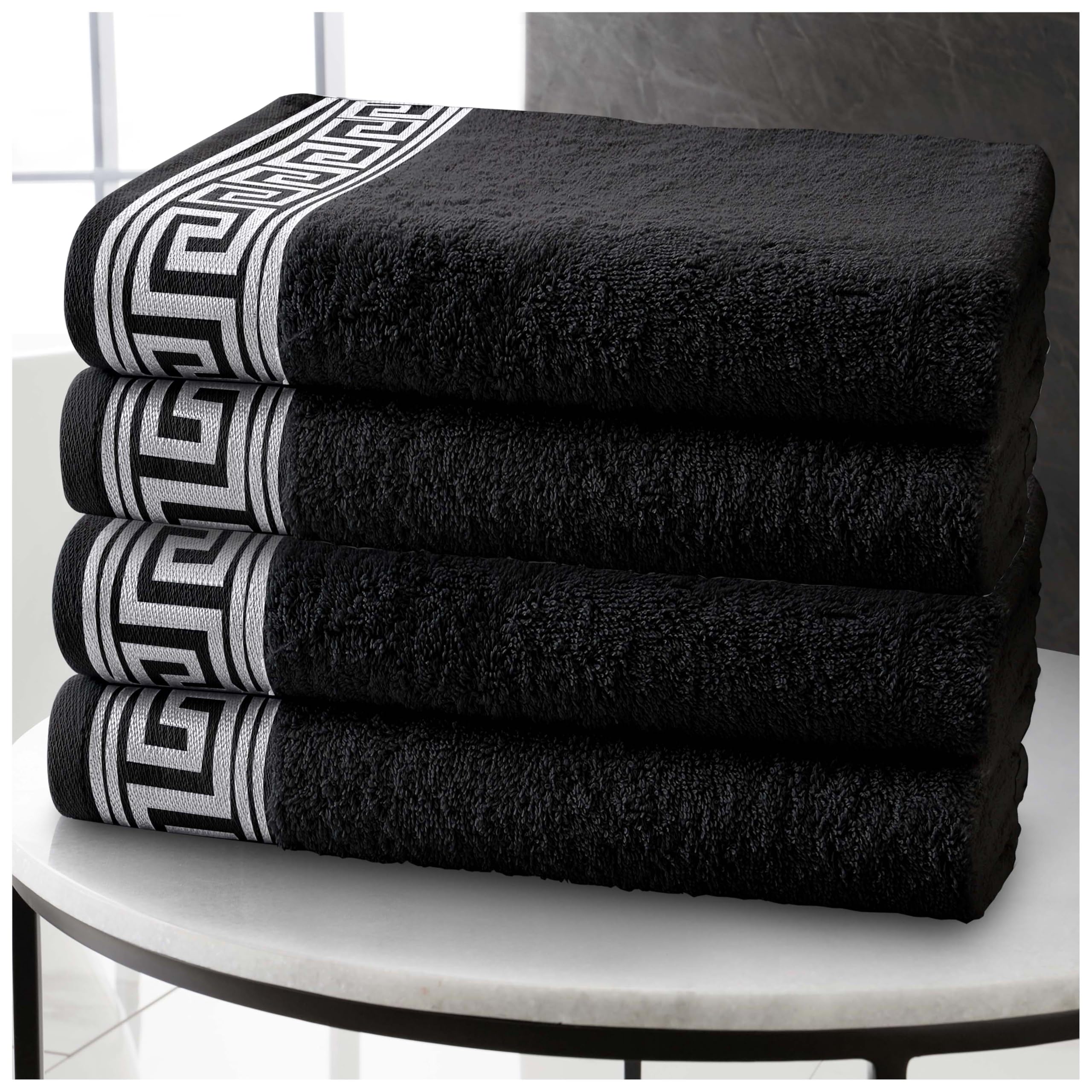 GC GAVENO CAVAILIA Hand Towels - Egyptian Cotton Towel 4 Pack - Ultra Soft & Highly Absorbent Hand Towel For Bathroom - Quick Dry Towels (50x80cm) -