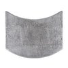 fluffy? Bath Mat for round Showers, made of Microfibre, with Non-Slip Bottom (Small Curve | Shower Radius 55 cm, Grey)