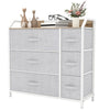 YITAHOME Chest of Drawers with 6 Drawers, Fabric Dressers with Easy Pull Handle,Sturdy Steel Frame,Storage Drawers for Bedroom, Closet, Clothes,Light
