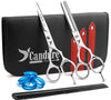 Candure Hairdressing Scissor Hairdresser thinning Scissor Set - 5.5 Inch Hair Cutting and Hair Scissor with Comb and Pouch - for Men, Women, Children