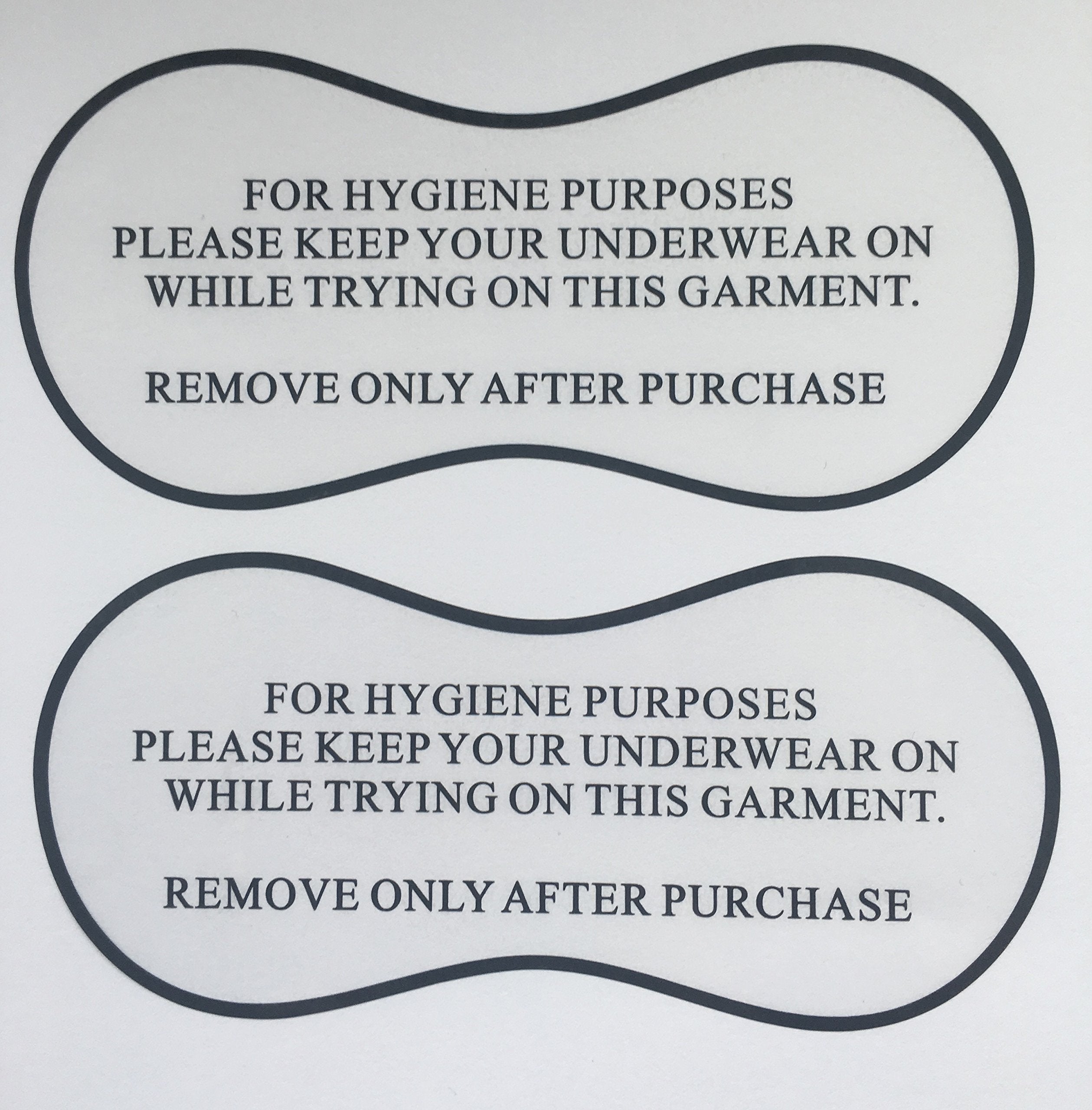 Adhesive Protective Hygiene Try On Stickers/Labels | Barrier/Liner for Swimsuits, Swimwear and Lingerie (100, Standard)