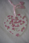 Rose bud heart with Home Sweet Home saying