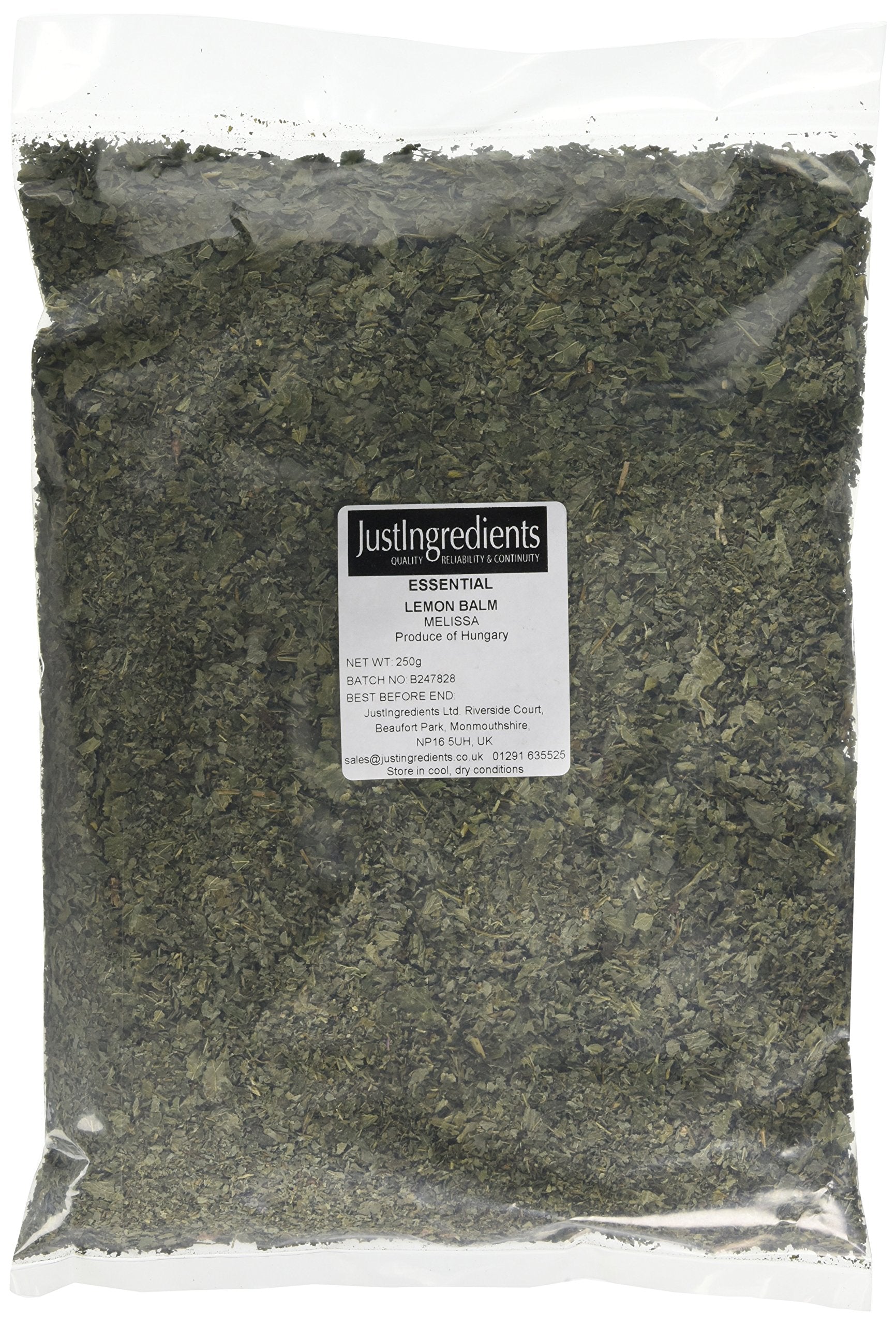 JustIngredients Essentials Lemon Balm Melissa 250 g (Pack of 2)