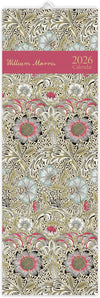 William Morris 2026 Slim Wall Calendar | Monthly Planner Featuring Classic Prints Like Strawberry Thief, Cray & Blackthorn
