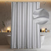 Popkozzi Shower Curtain Silver Textile: Glitter Sparkle Bling Light Grey Fabric Washable Water Repellent Bath - Luxury Fancy Glam Metallic - 200 x 183