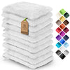 NatureMark 10 Bath Gloves, 15 x 21 cm, 100% Cotton, White