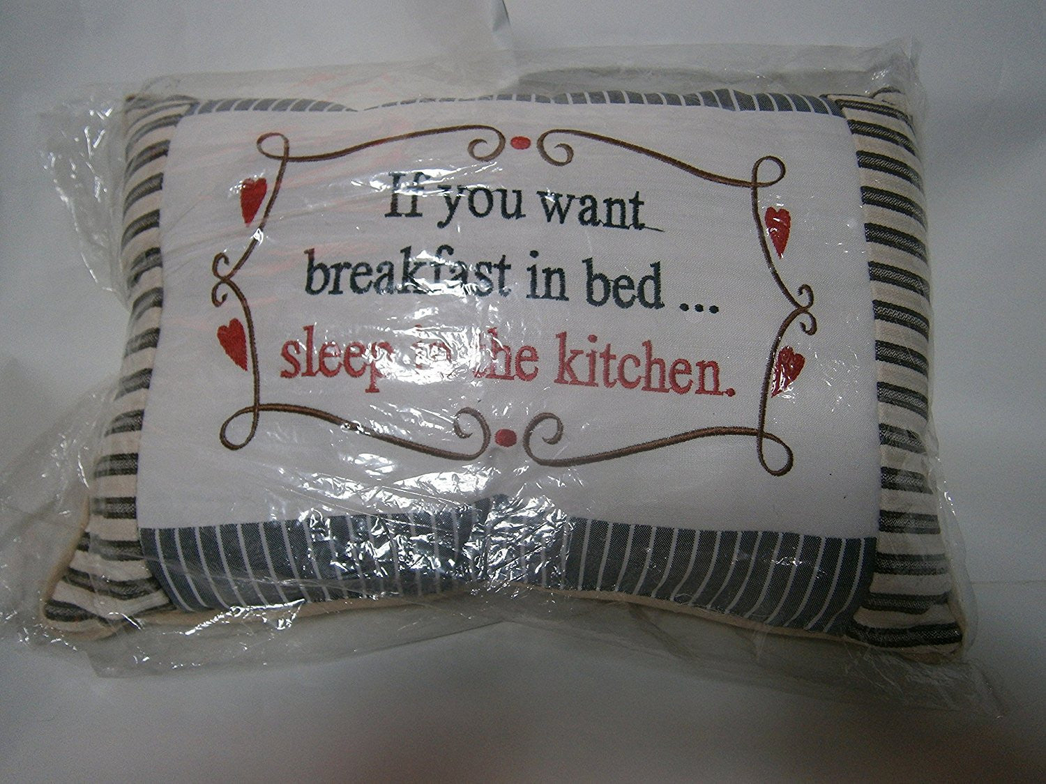 sentiments cushion if you want breakfast in bed sleep in the kitchen