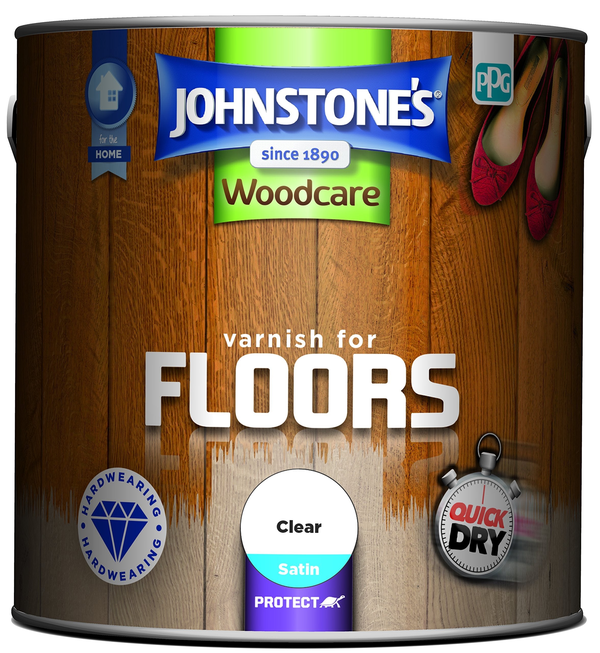 Johnstone's Woodcare Varnish for Floors - Clear 2.5L