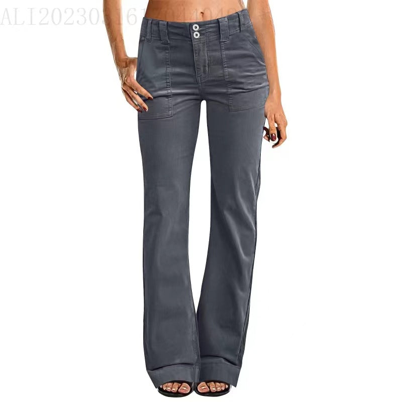 Lightweight Sports Pants Zipper Pocket Exercise Workout Pants