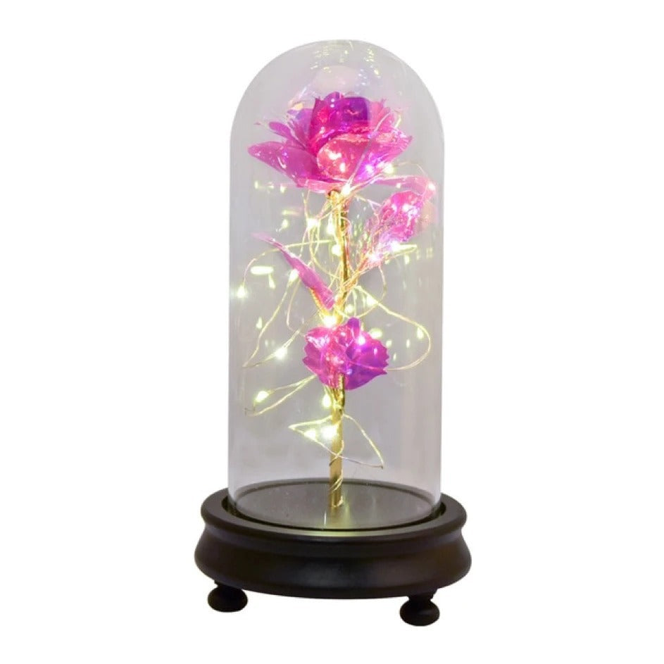 Valentine's Day Gift Simulation Gold Foil Rose Lamp Glass Cover Ornaments Color Box Packaging