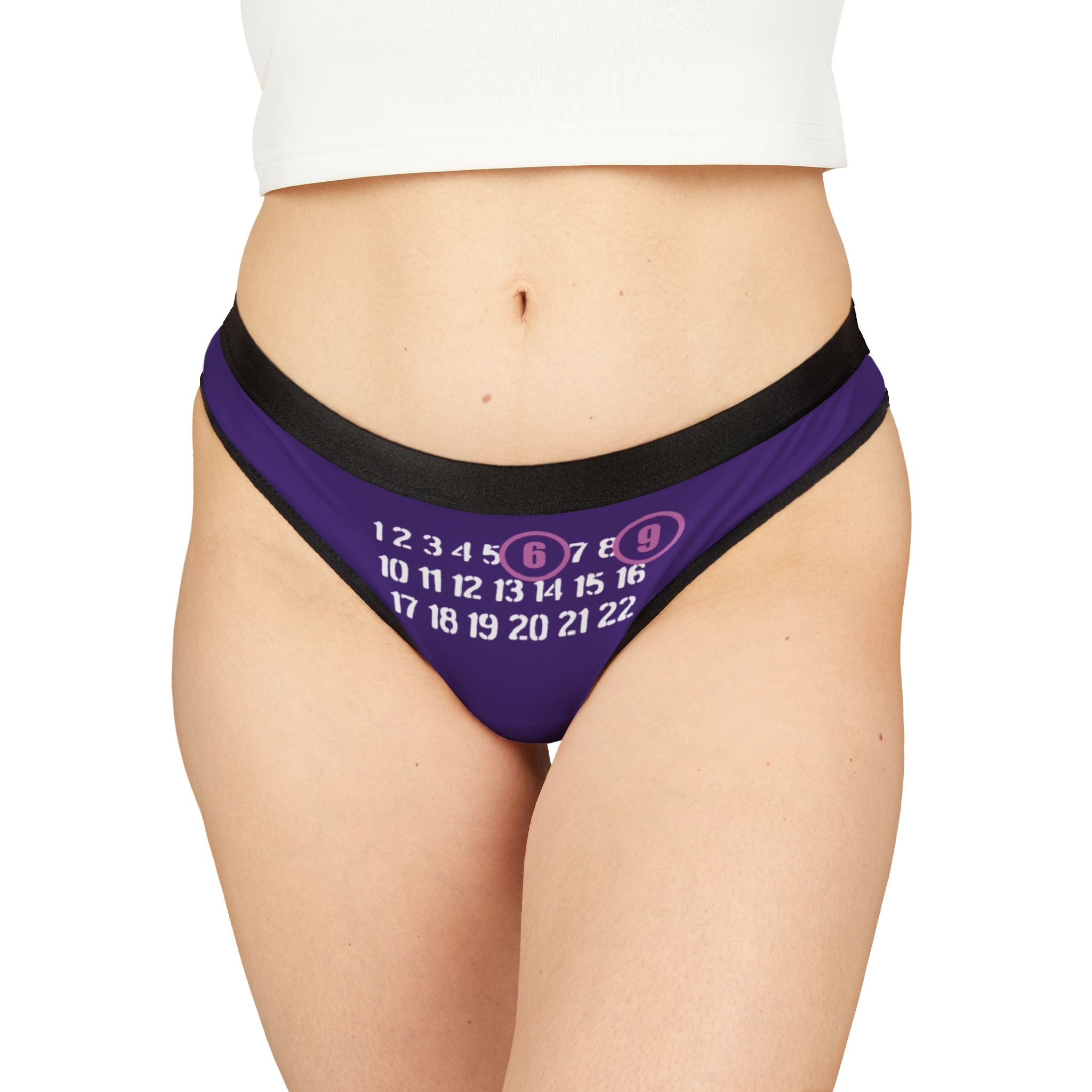 69 Thong - Bold Playful Design in Chic Pinkish-Purple, Luxurious Comfort and Seductive Style