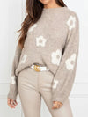 Autumn And Winter Women's Sweaters, Women's Floral Personalized Plus-size Trendy Sweaters
