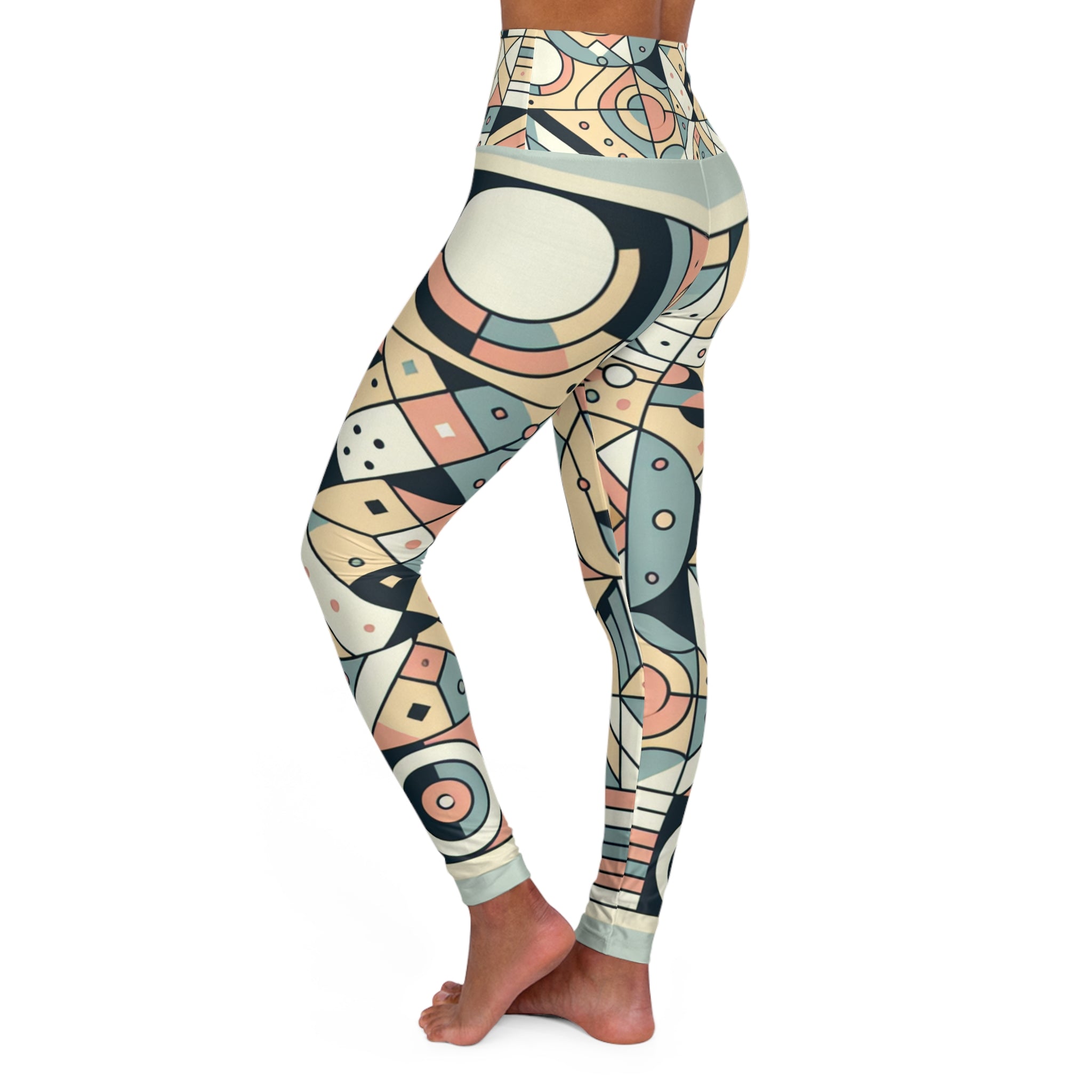 Contemporary Pastel Leggings - Elegant & Trendy Fitness Wear by Dazzling Dreams Studio