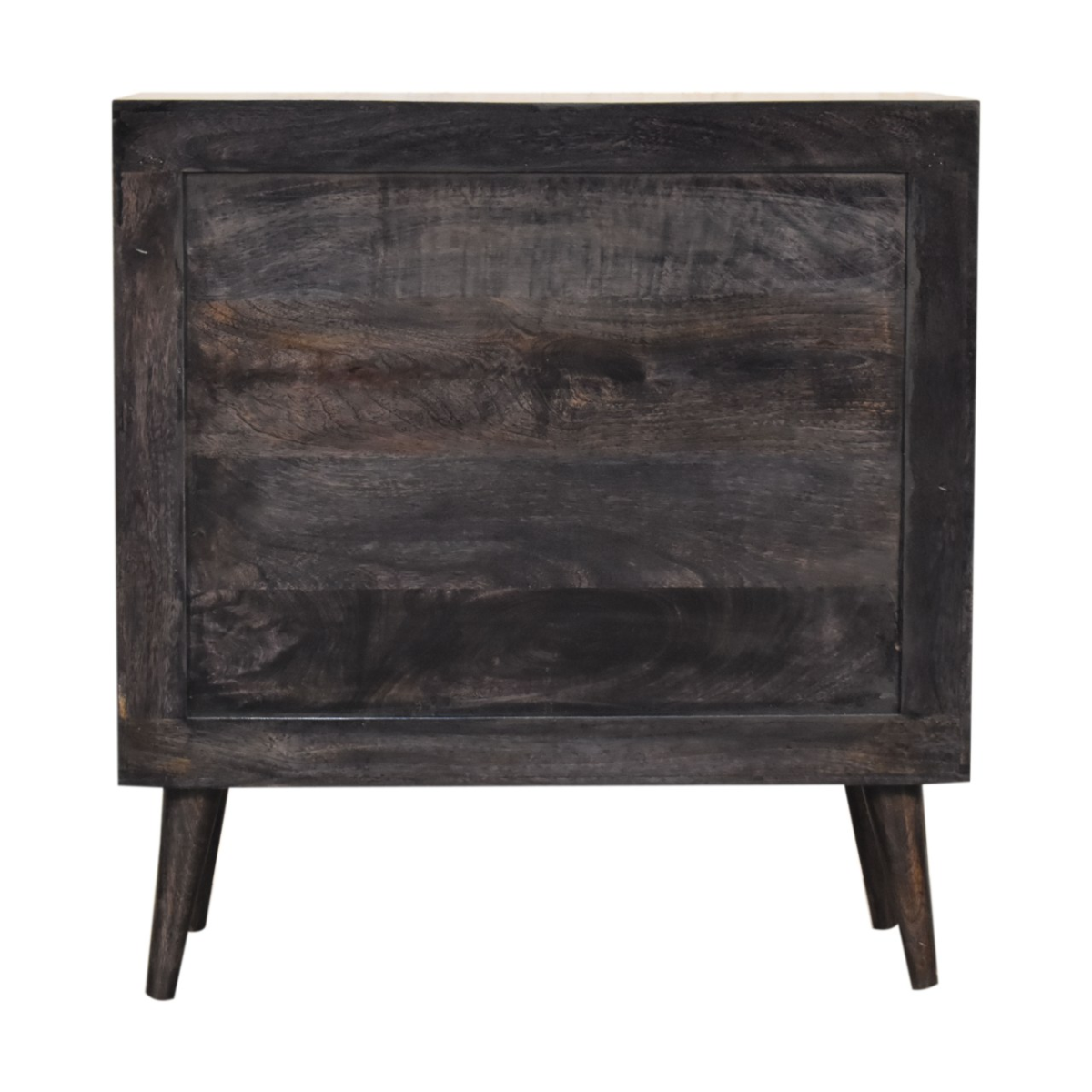 Artisan Furniture Solid Wood Kobe Cabinet, Black, Sliding Door and 2 Drawers