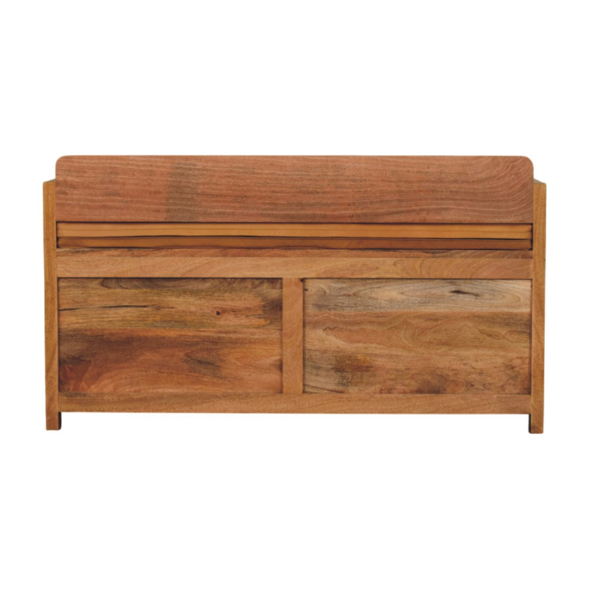 Artisan Furniture Solid Wood Oxford Oak-ish Storage Bench,  2 Drawers, Light Brown