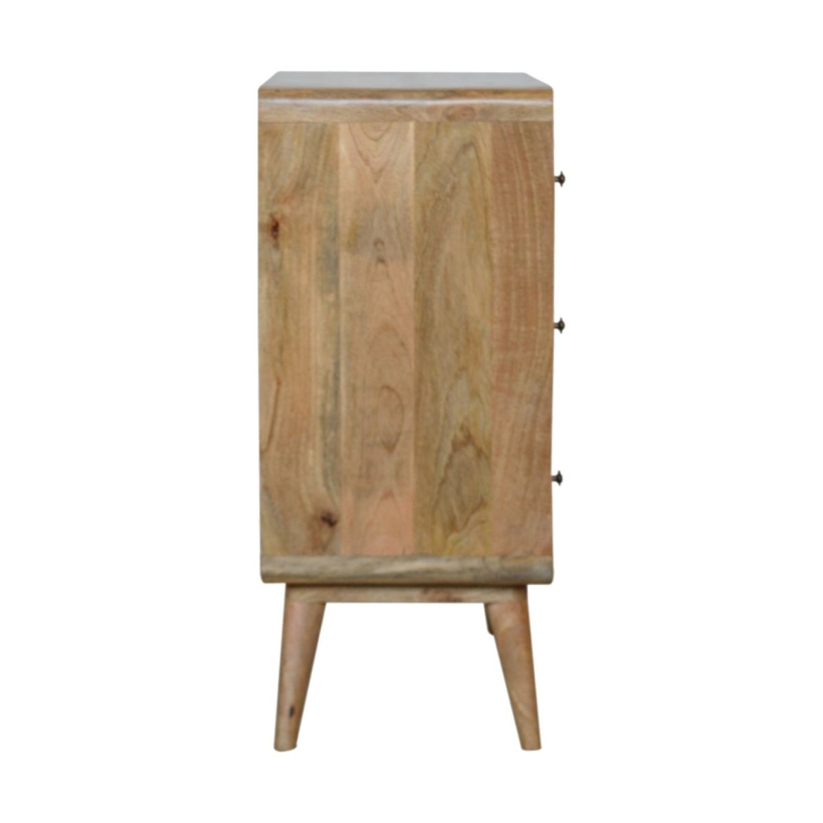 Artisan Furniture Solid Wood Curved Oak-ish Chest