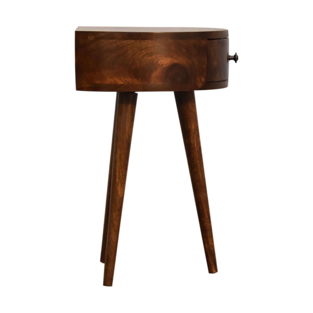 Artisan Furniture Solid Wood Chestnut Semi Circle Bedside