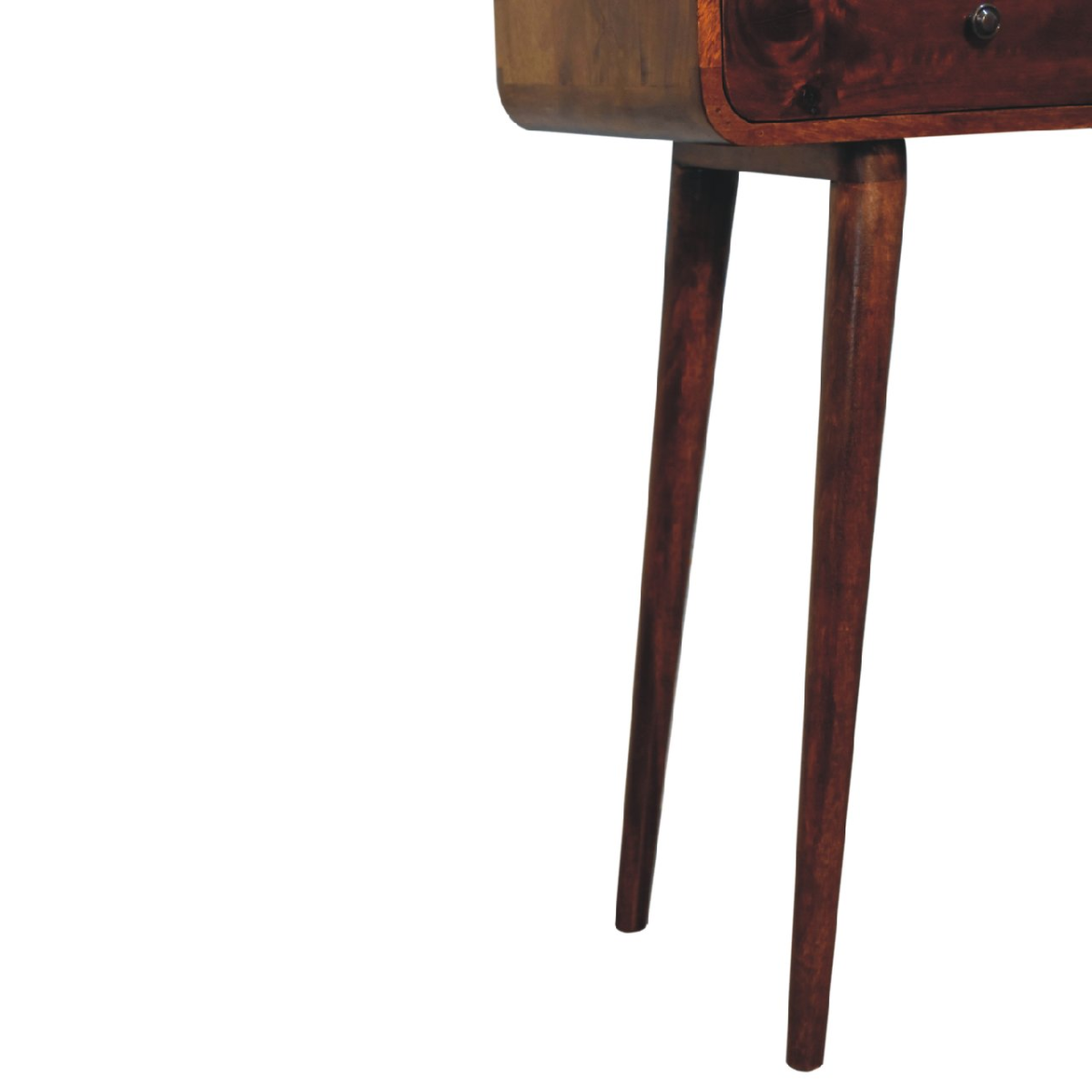 Artisan Furniture Solid Mango Wood Chestnut Curved Hallway Table