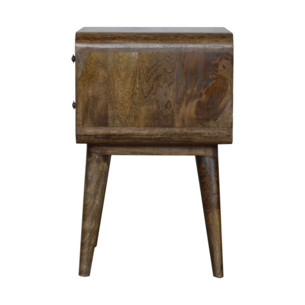 Artisan Furniture Solid Wood Curved Classic Grey Washed Bedside