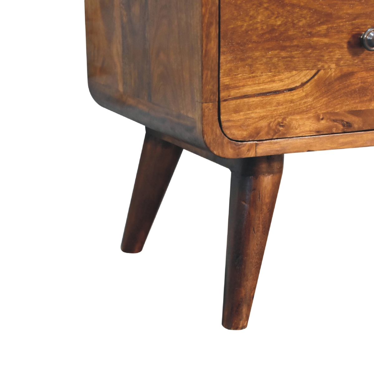 Artisan Furniture Solid Mango Wood 2 over 3 Curved Chestnut Chest