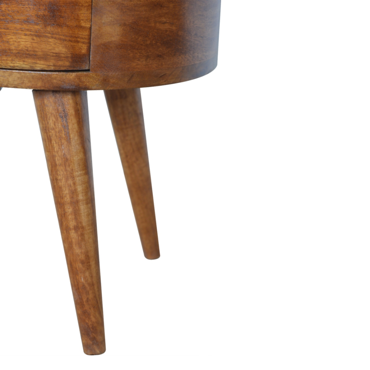 Artisan Furniture Solid Wood Chestnut Rounded Bedside Table