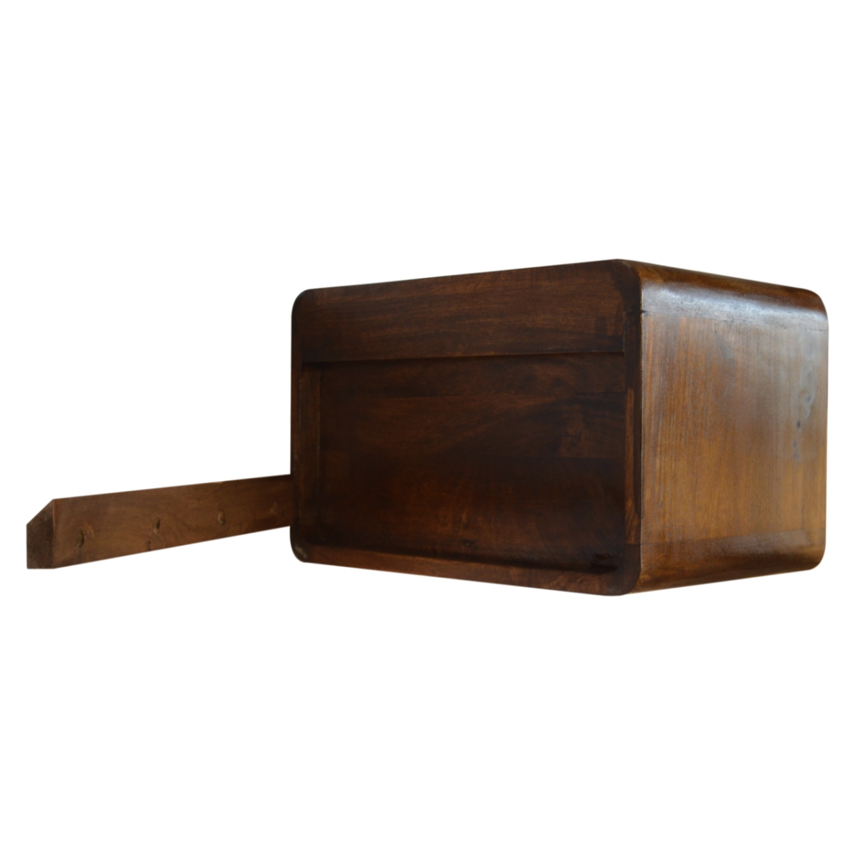 Artisan Furniture Solid Wood Floating Curved Chestnut Bedside