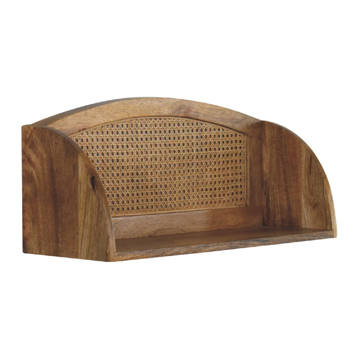 Artisan Furniture Solid Mango Wood Larissa Open Wall Mounted Shelf