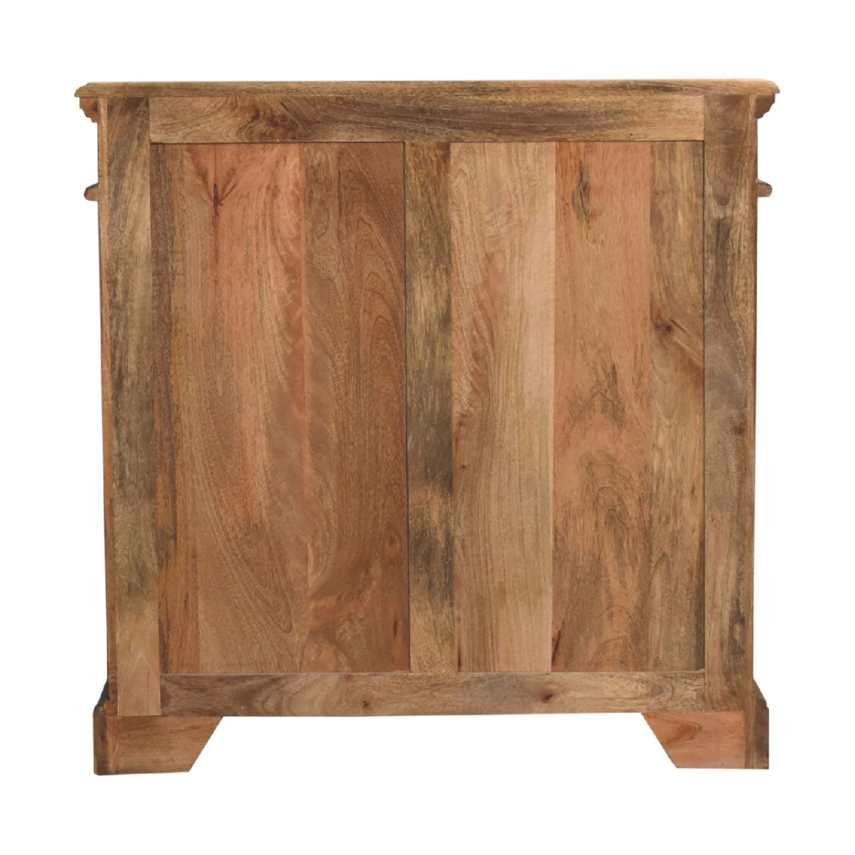 Artisan Furniture Solid Wood Oriental Hand-Painted Wine Cabinet, Black, 2 Doors