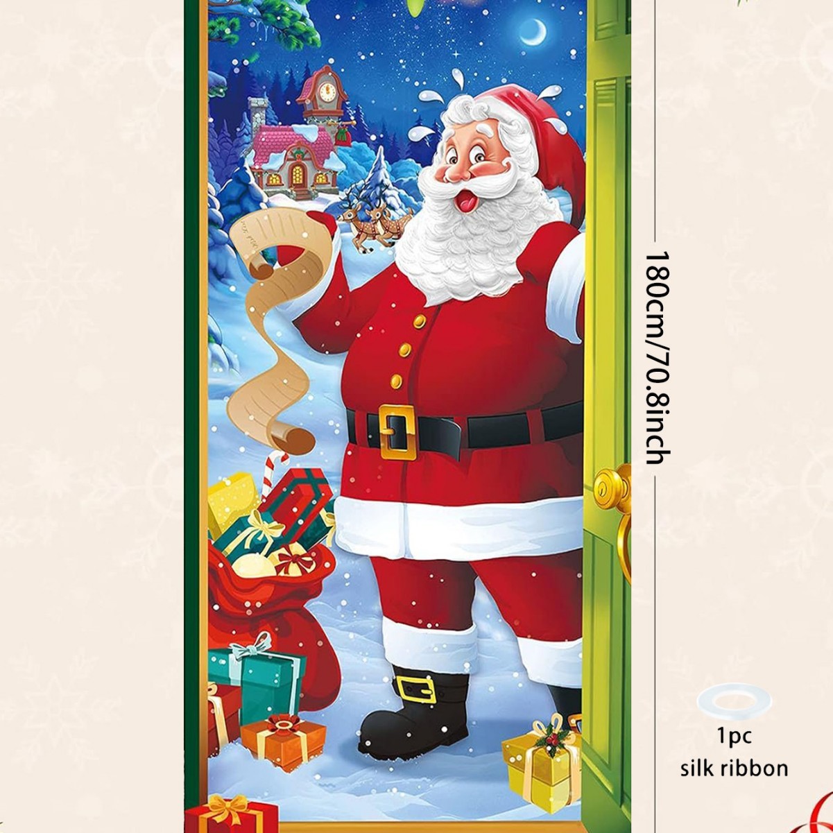 Christmas Curtain Decoration Hanging Cloth Background