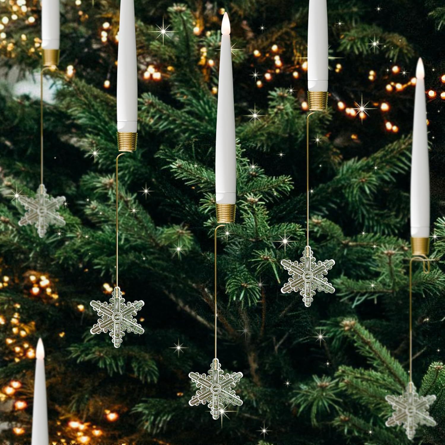 Christmas Candle LED Indoor Holiday Christmas Tree Ornaments  Festive Atmosphere Decoration Christmas Pendant