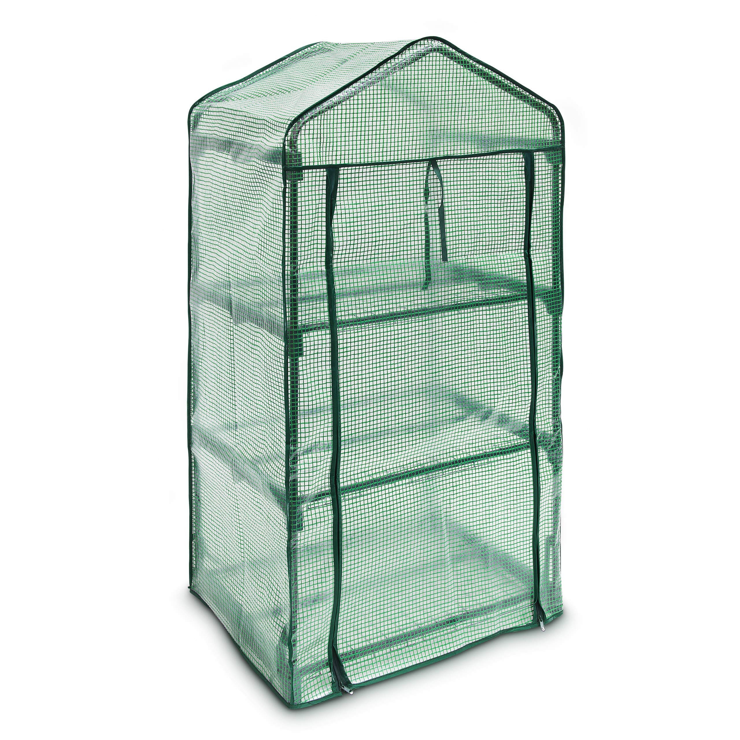 Relaxdays Greenhouse 3 Levels Tear-Resistant Growth Support for Plants, Levels Each of 60 x 46 cm (23.6 x 18.1 in)