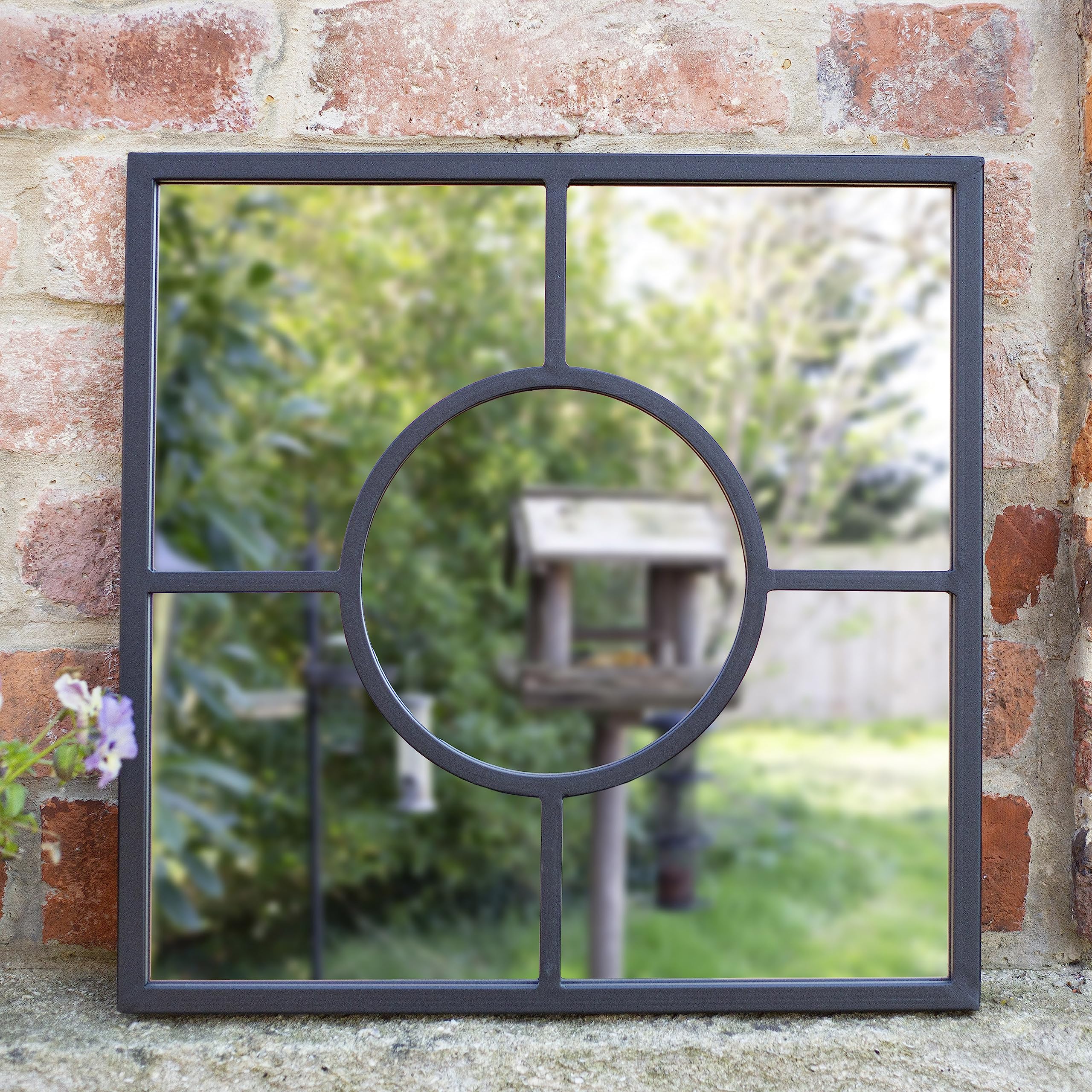 La Hacienda Aston & Wold Black Square Garden Mirror