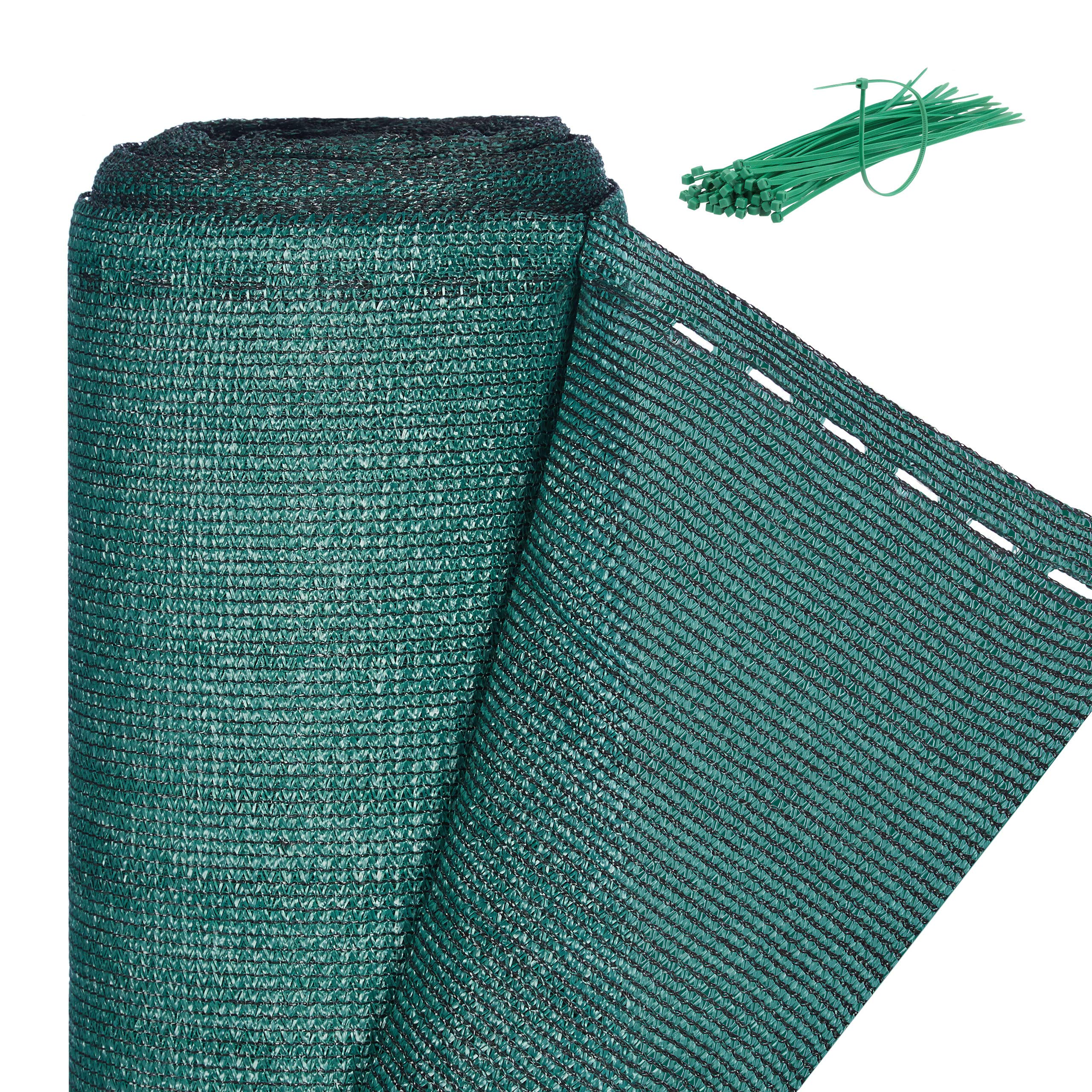 Relaxdays Fence Netting, Privacy Shield For Fences & Railing, HDPE Net, UV-resistant, Weatherproof, 1.2 x 15 m, Green