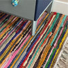 Second Nature Online - SHANTI Multi Coloured Rug | Hand Woven | Eco-Friendly: 100% Recycled Fabric | Ethically Sourced | Flat Weave (180 cm x 180 cm)