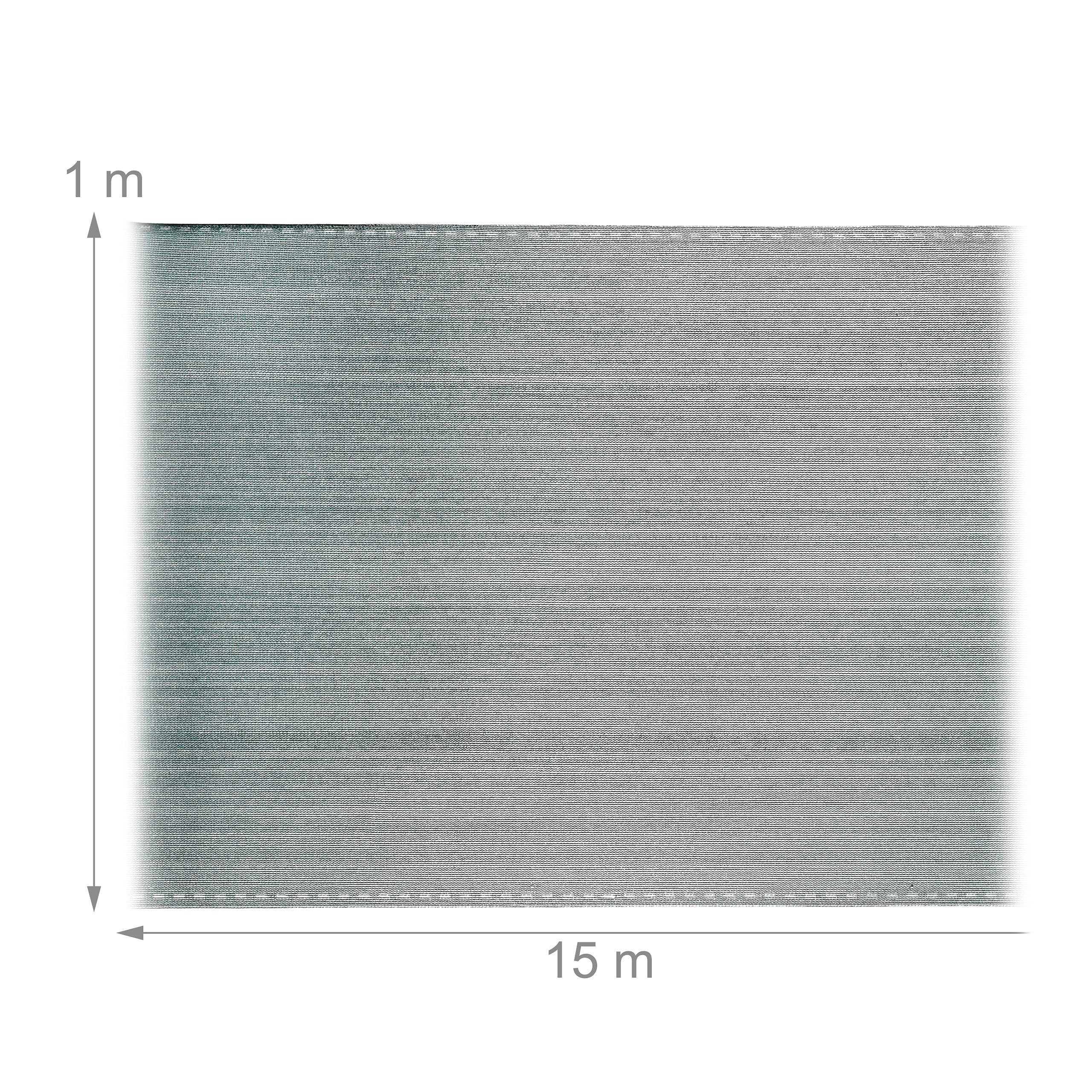 Relaxdays Fence Netting, Privacy Shield For Fences & Railing, HDPE Net, UV-resistant, Weatherproof, 1x15m, Green