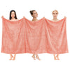 Cotton Paradise Luxury Hotel & Spa Quality, Absorbent & Soft Decorative Kitchen & Bathroom Turkish Towels (40" x 80" Bath Sheet, Coral)