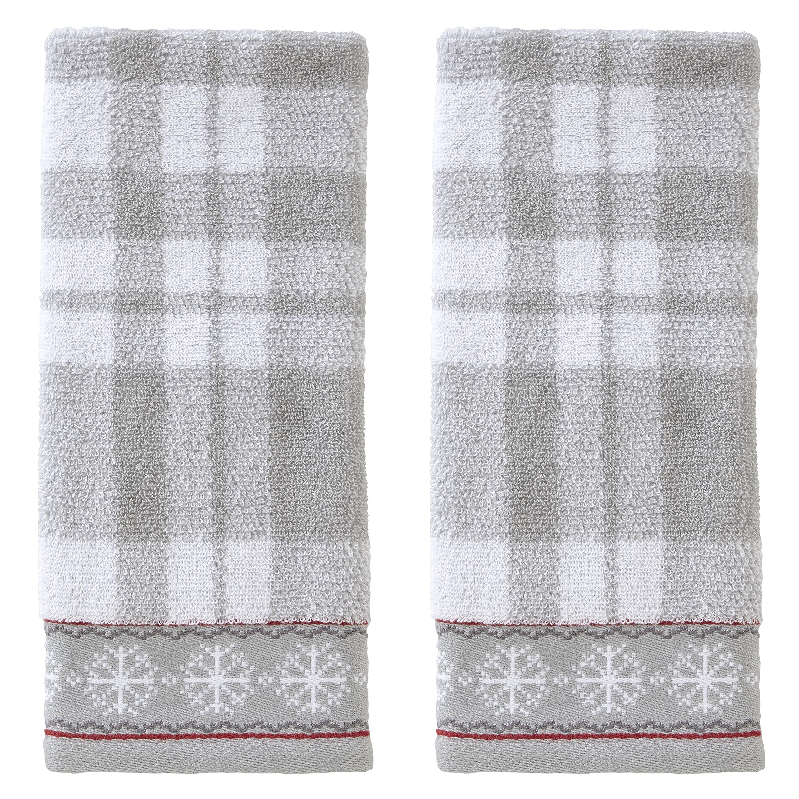 SKL Home Christmas Whistler Plaid Hand Towel Set, 16" x 25", 2 Count