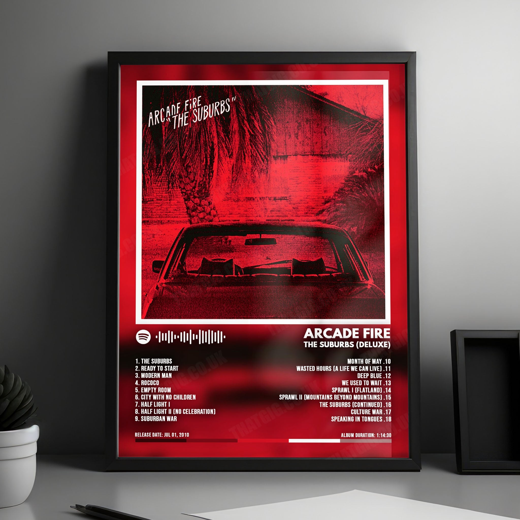 Arcade Fire "The Suburbs" Album Cover Poster - with Complete Tracklist