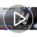 Solsop Battery Cable Crimping Tool Kit for 6-50mm² (AWG 10-1/0) Ewith 60PCS Copper Ring Terminals 8 Sizes Battery Cable Lug Crimper for Heavy Duty Wire Lugs, Battery Terminal, Copper Lugs