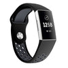 Two-color Round Hole Silicone Watch Band for Fitbit Charge 3, Watch Band Size:145-210mm