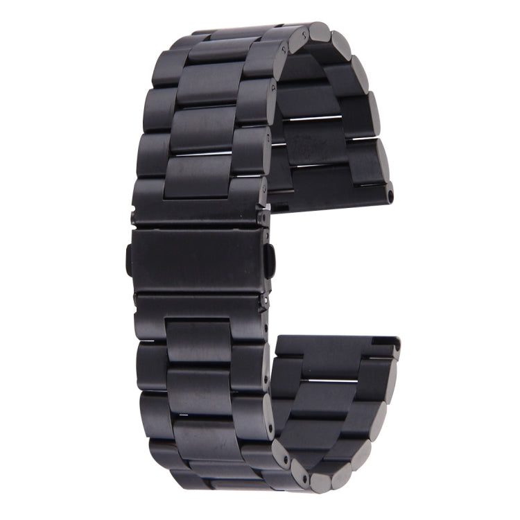 For Fitbit Blaze Smart Watch Butterfly Buckle 3 Beads Stainless Steel Watchband