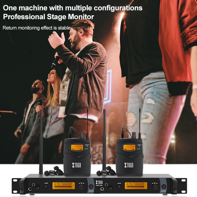 XTUGA IEM1200 Wireless Transmitter 4 Bodypack Stage Singer In-Ear Monitor System, Transmitter 4 Bodypack