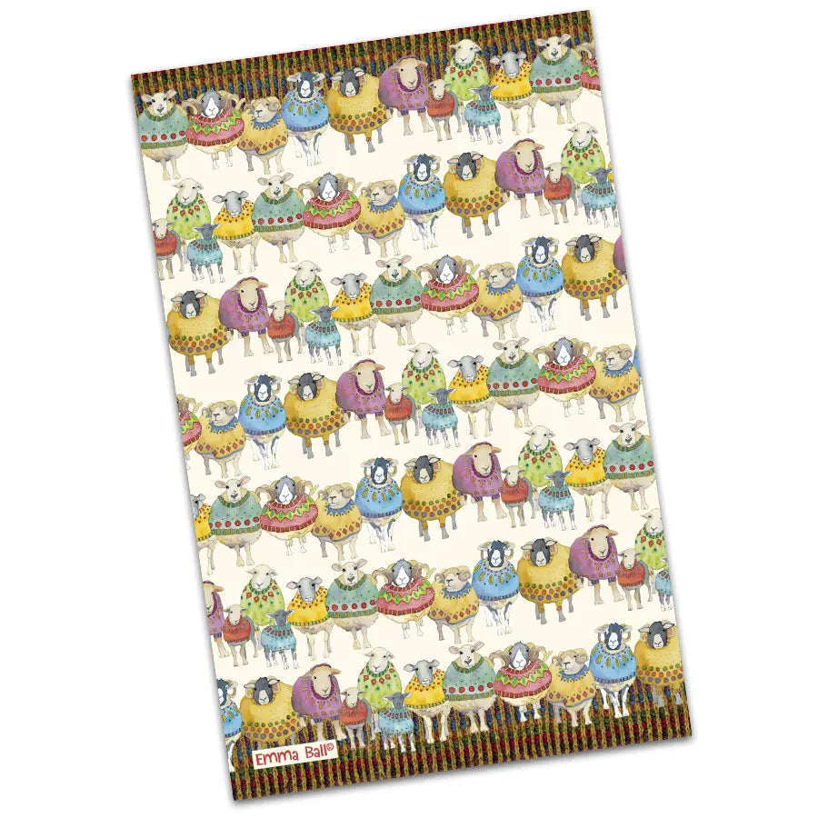 Emma Ball Sheep in Jumpers Cotton Tea Towel  cf 101