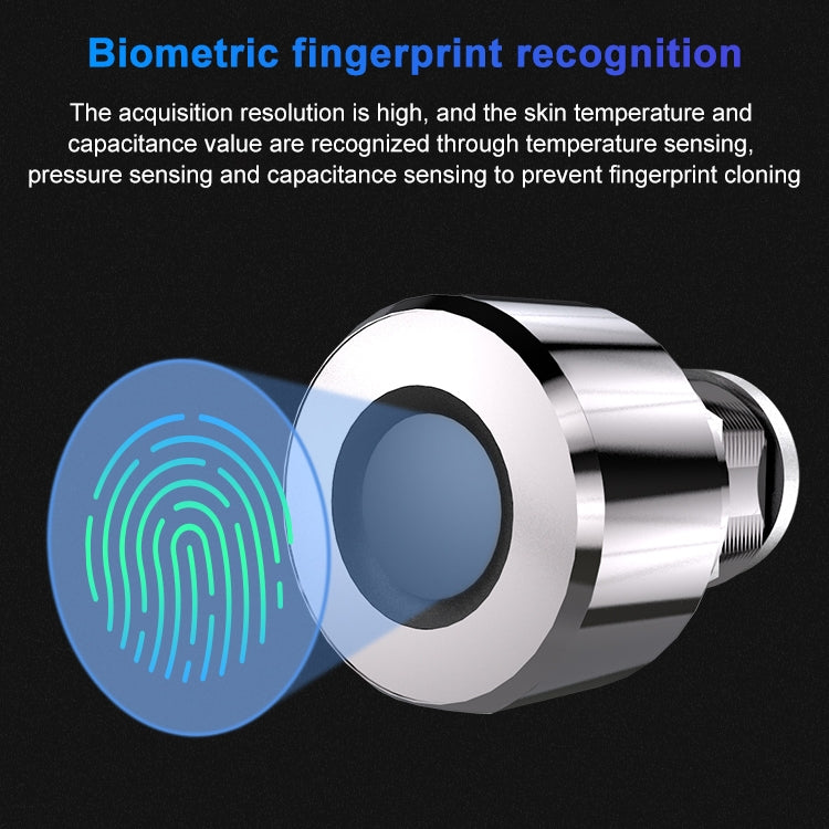 T21FB Micro USB Charging Zinc Alloy Smart Fingerprint + Bluetooth Single Open Drawer Lock File Cabinet Lock, Single Open Fingerprint + Bluetooth