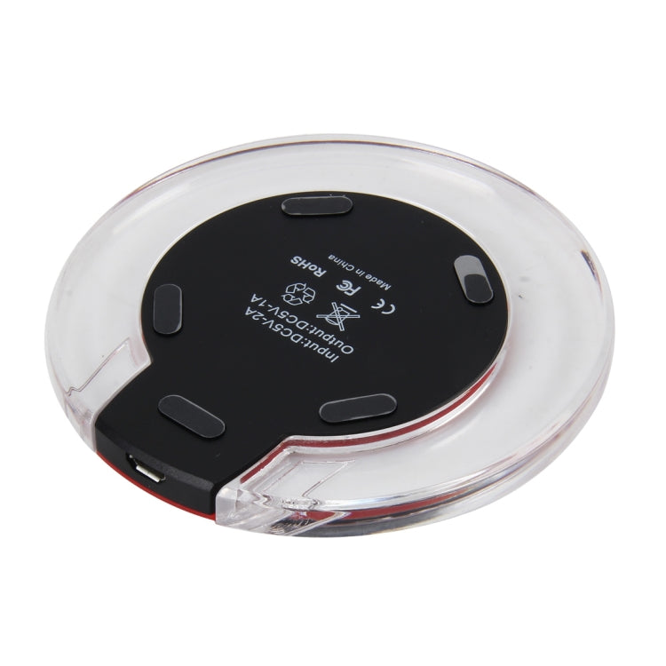 15W Safety Wireless and Limitless QI-standard Wireless Charger Fast Charging Charger with Micro USB Cable, Black+White